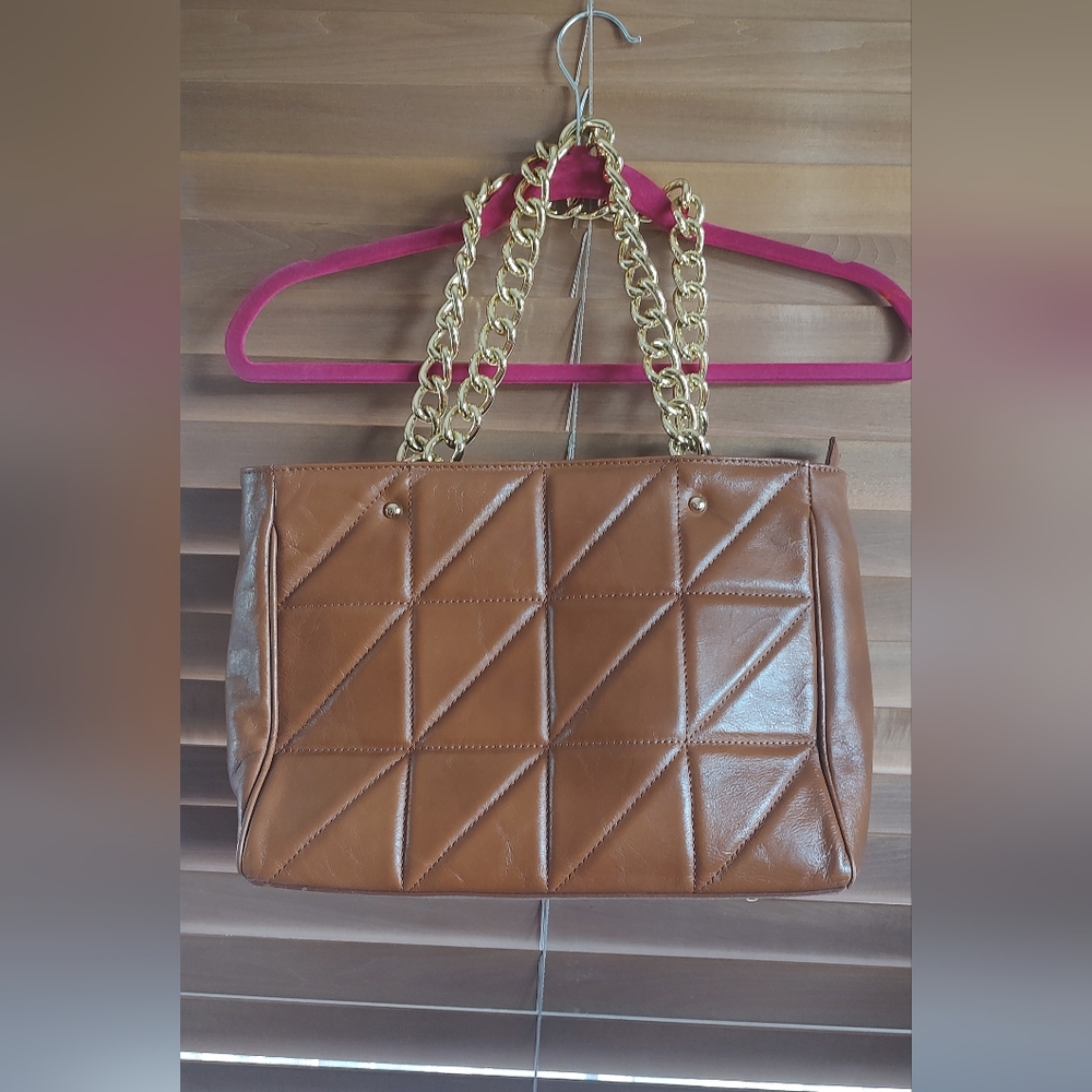 I Medici Firenze Brown Quilted Leather Handbag